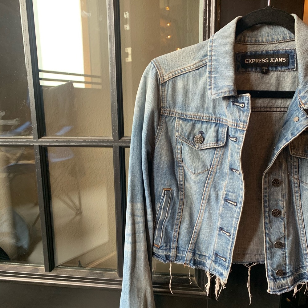 Distressed Express Jean Jacket